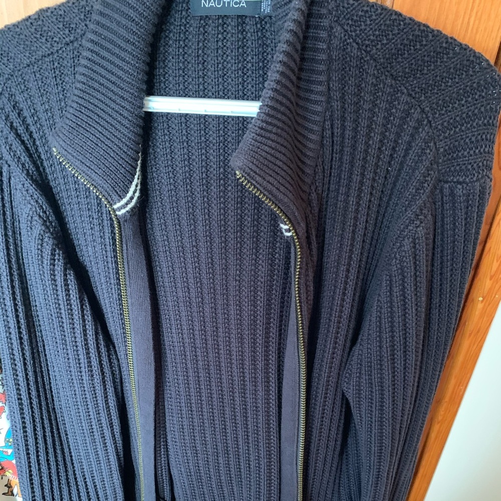 Men’s Nautica zip up knit sweater